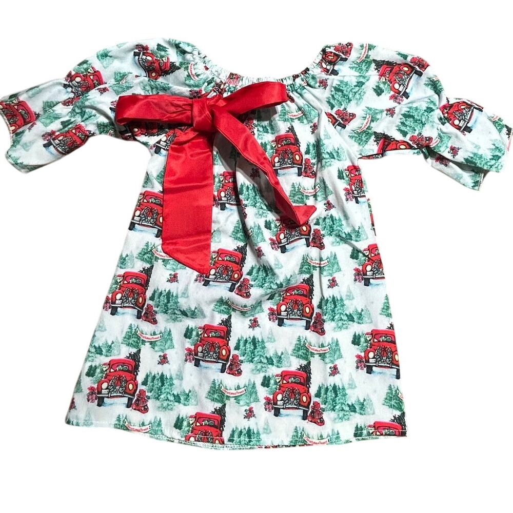 Baby Ball Christmas Truck dress girls size 12/18 months